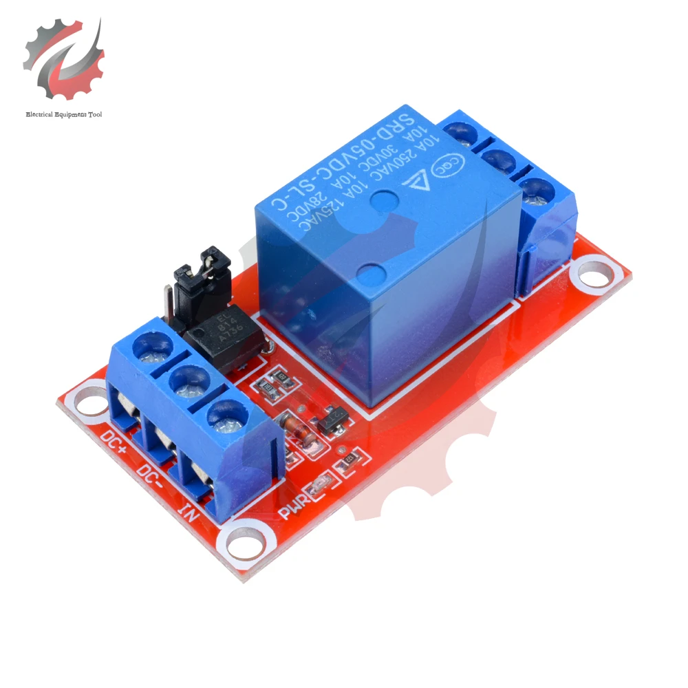 DC 5V 9V 12V 24V 1 Channel Relay Module Board Shield With Optocoupler 12V Relay Module Support High and Low Level Trigger