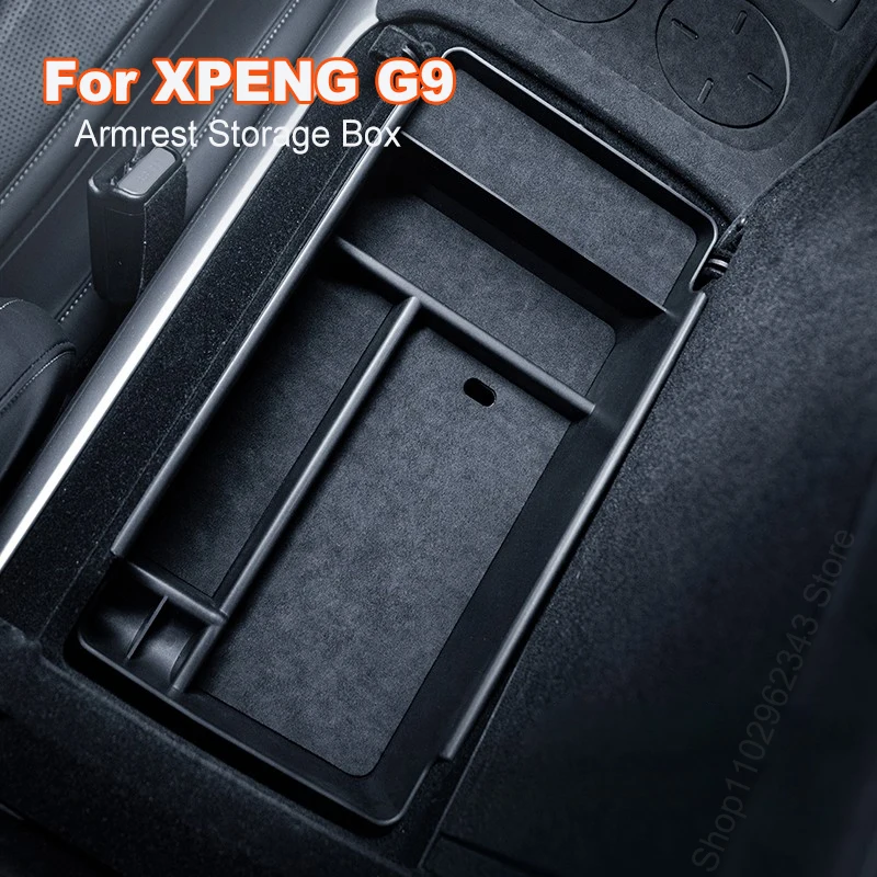 

For Xpeng G9 ABS Alcantara Armrest Storage Box Central Control Storage Partition Oddments Box Retrofit Car Accessories Interior