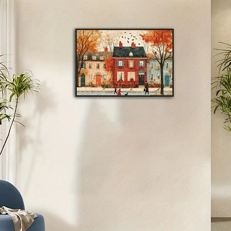 حقيبة 1000 قطع لغز الكبار 1000 قطعة بازل قطع 70x50 سنتيمتر الطفولة الخريف مشهد جدار الفن جامعي ، كرتون حقيبة لغز #3