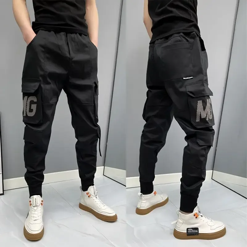 Spring and Autumn High Quality Men\'s Cargo Pants Fashion Streetwear Harajuku Embroidery Mount Camping Joggers Pant Male Trousers