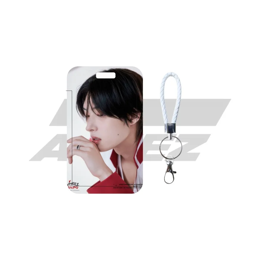 Idol Boy ATEEZ New Style Work ID Holder Student Campus Card Holder Bus Meal Card Mingi Yunho Seonghwa Jongho San Fans Gifts