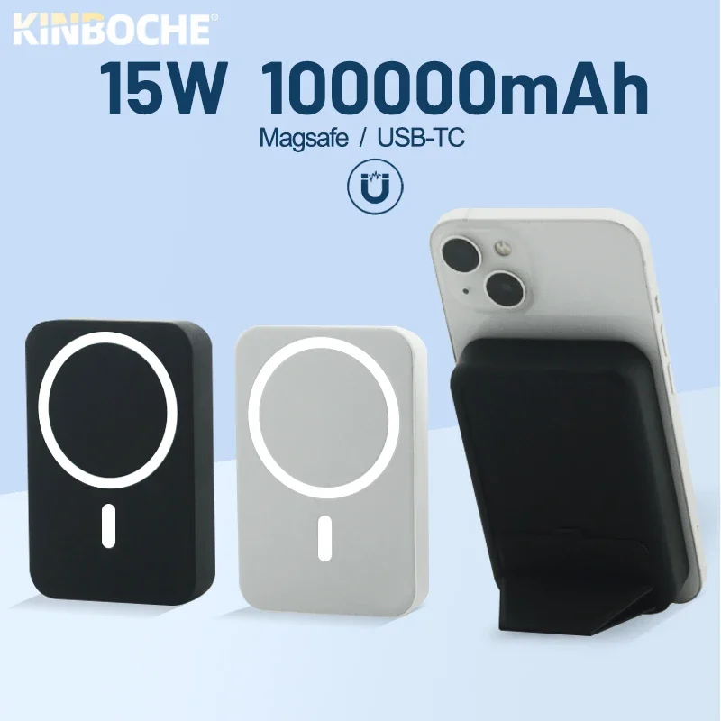 

Wireless fast charger, MagSafe magnetic auxiliary battery, portable external auxiliary battery pack 100000mAh