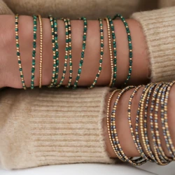Go2boho Delicate Elegant Dainty Beaded Bracelets Tiny Multi Warp Jewelry Boho Handcrafted Surfer Trendy 2024 Fashion Gifts