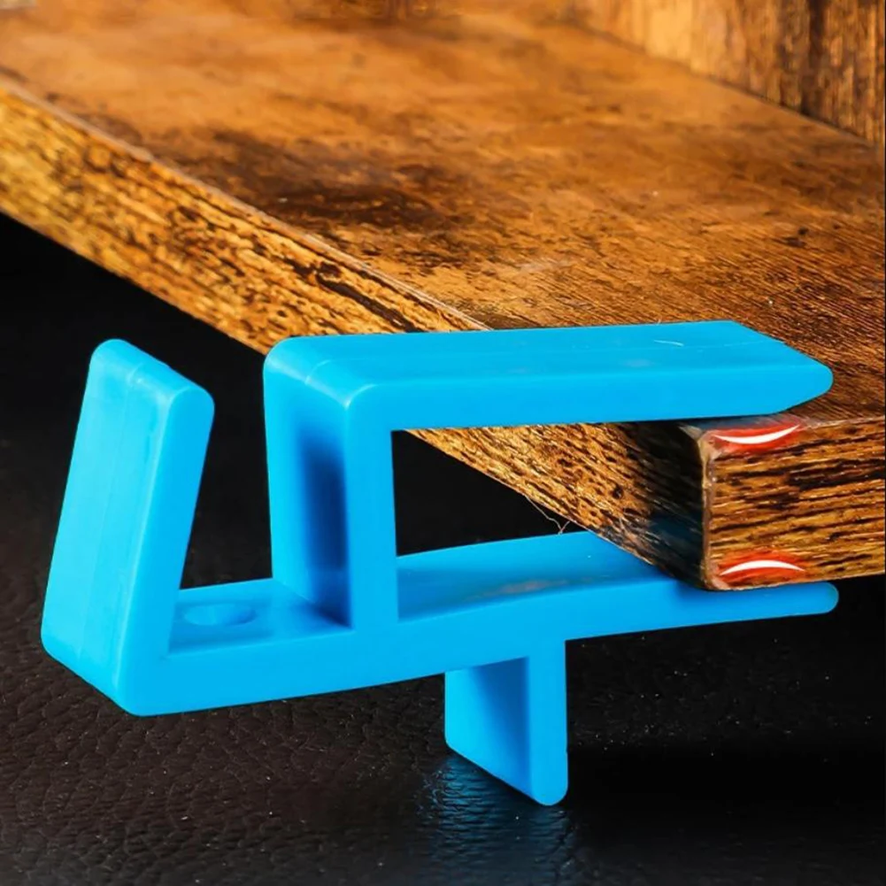 Blue Woodworking Jig Board Fix Clip For 16-18mm Cabinet Wardrobe Install Closing Carpentry Furniture Fitting Scribing Aid
