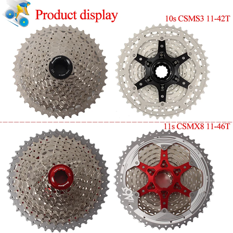 SUNRACE 8 10 11 Speed Bicycle Cassette 11-40/42/46/51T Mtb Cassette High Strength Bike Sprocket Freewheel for Shimano HG