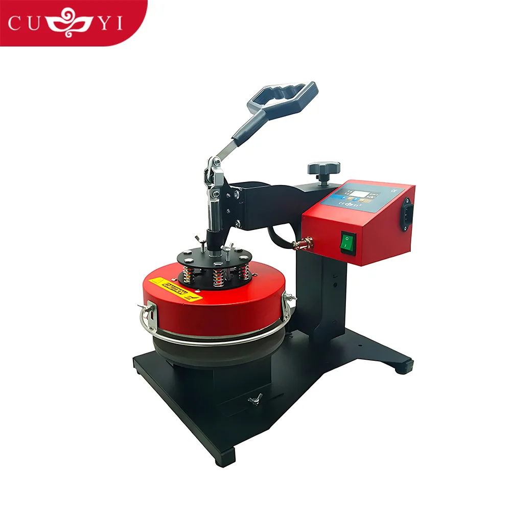 CUYI Hot sell Sublimation Heat Press Machine 8 inch 10 inch Round Ceramic Plate Logo Printing