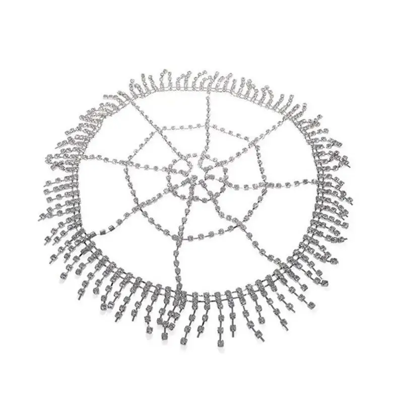 

652F Стразы для цепочки на голову, элегантный кулон с кисточкой, свадебные украшения для волос, модная шапочка с кристаллами,