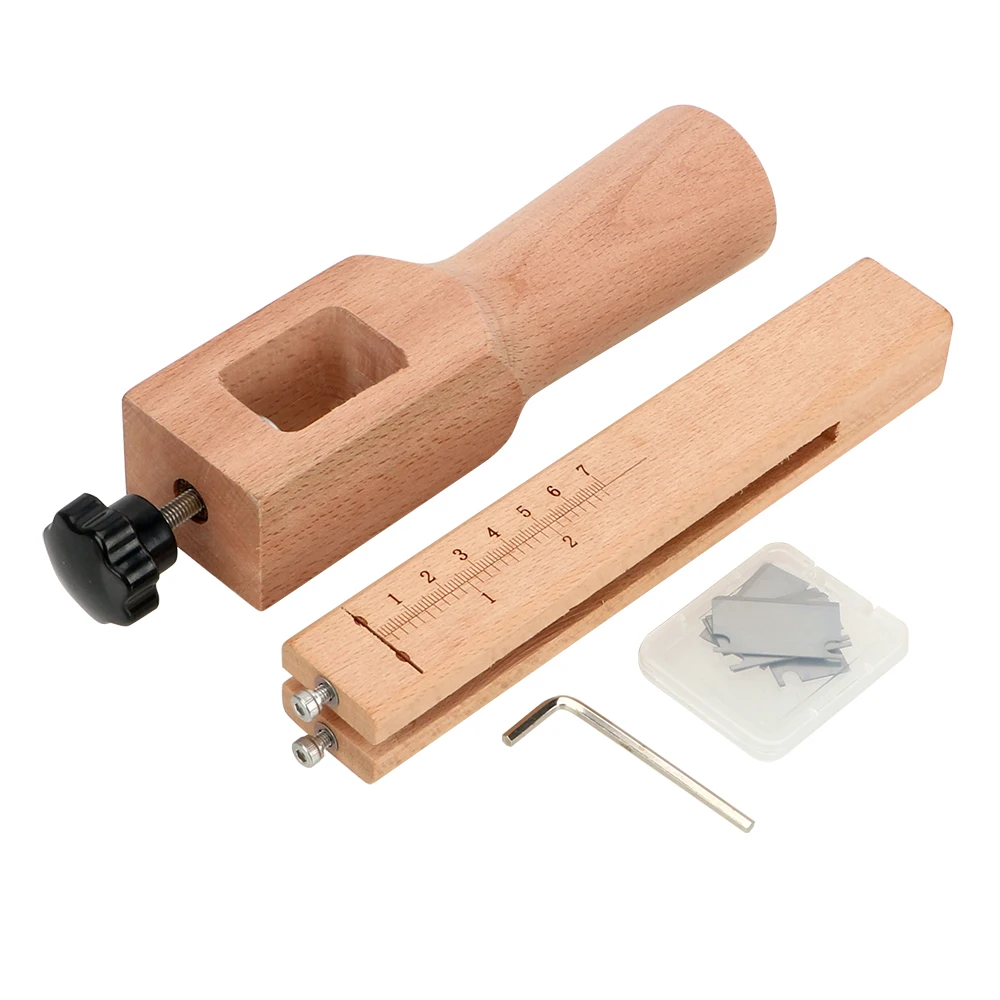 Leather Tools Wooden Strip Cutter Leather Strap Cutter Adjustable Hand Cutting Tool Leather Craft Strip Belt Maker