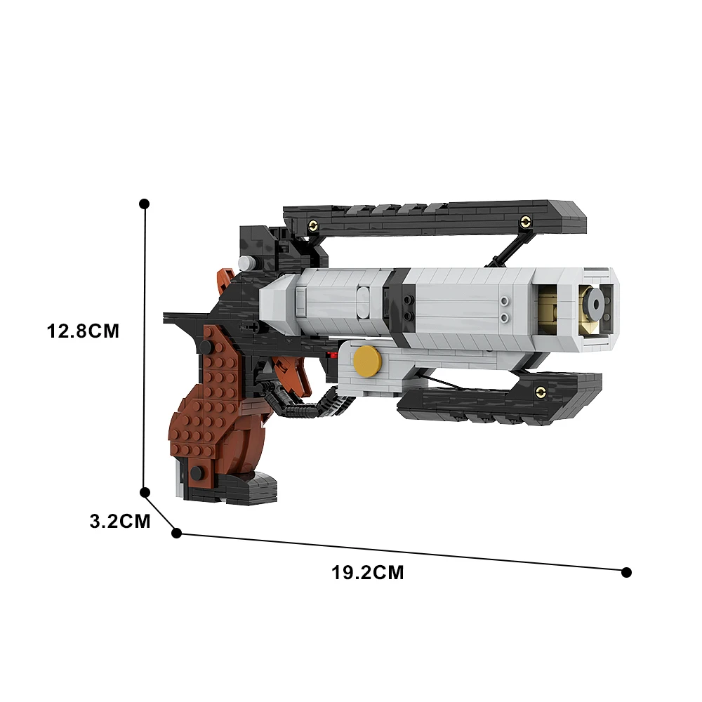 Gobricks Military Gun strzelanie gry Apex-Legends & Titanfalls 2 Wingman rewolwer broń Model Building klocki dla dzieci