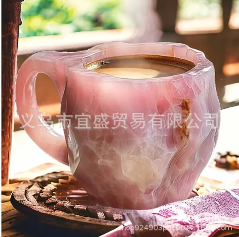 400ml Mineral Crystal Coffee Mugs Elegant Luxury Mineral Crystal Coffee Drinkware Tea Cup Drink Ware Resin Gift For Home Office