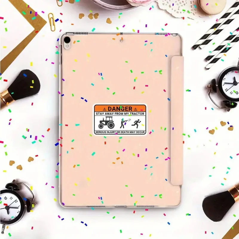 6Fun Farm Safety Warning Sticker - Tractor and Farmer Design