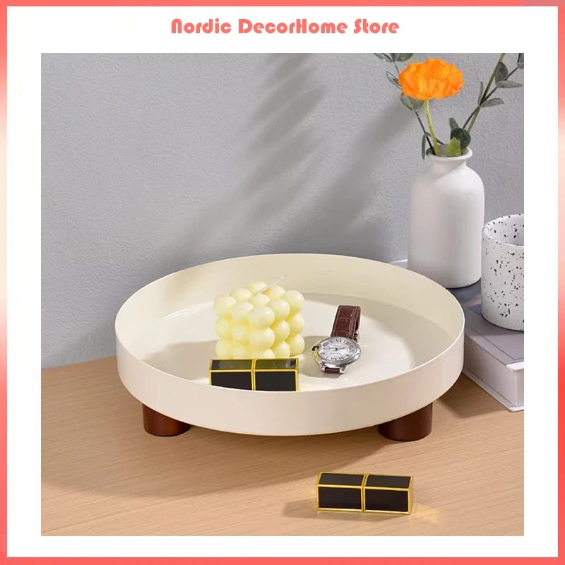 

Nordic Home Decoration & Accessories Metal Decorative Jewelry Plate Storage Dish Perfume Tray Lipstick Holder Dessert Plate