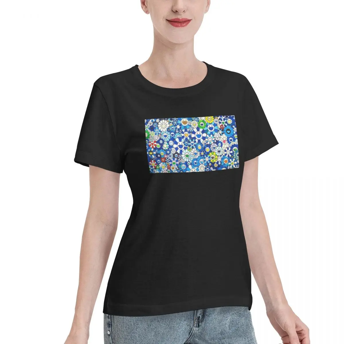 All Season Wear Blue Flow Women's T-shirt Daily Outfit Everyday Tee