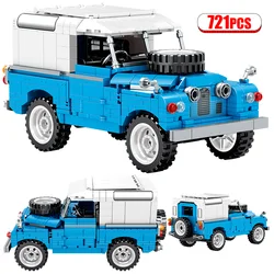 721 Pcs City Retro Mechanical Off Road Vehicle Building Block Roadster Racing Car Supercar Bricks Toys For Boys Children Gifts