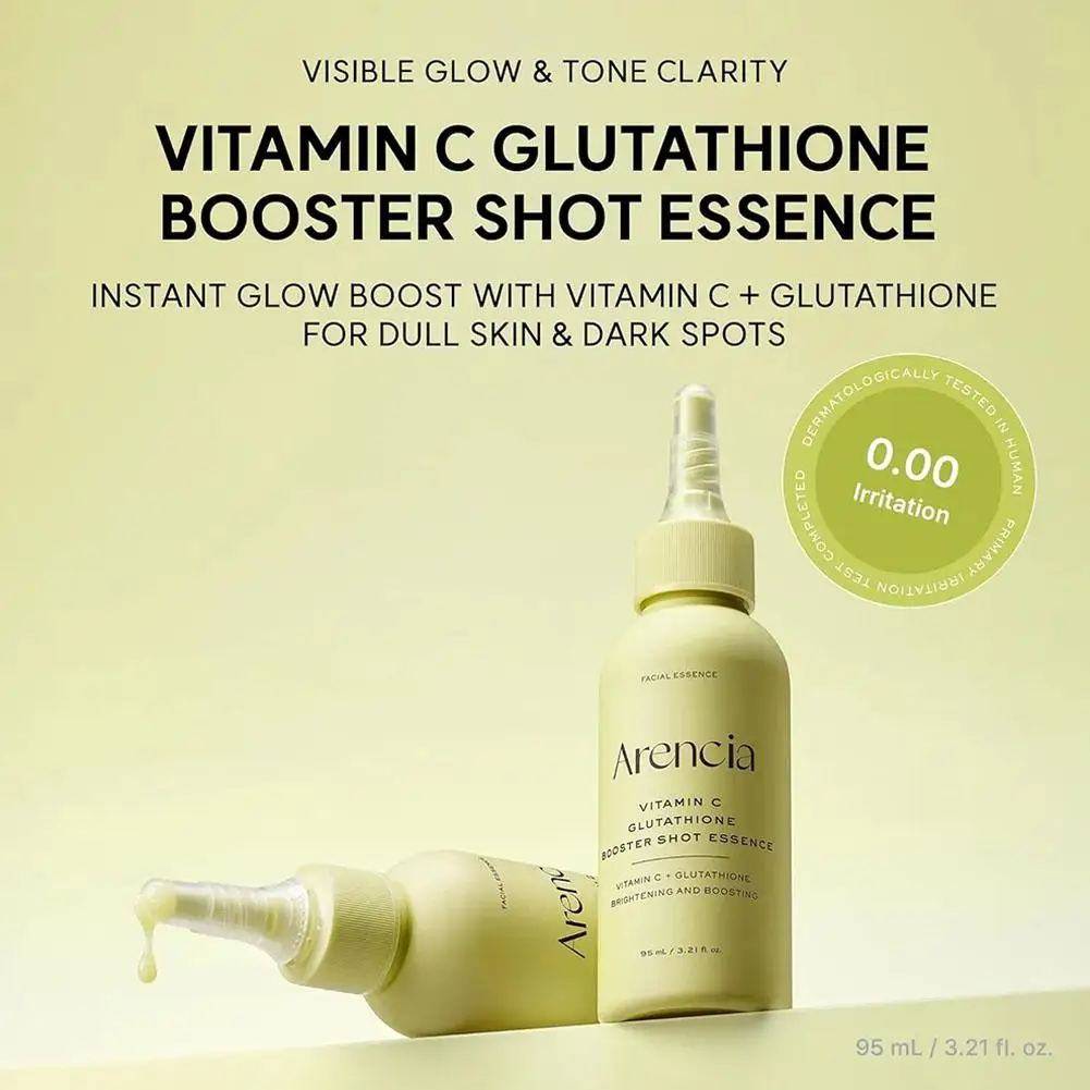 Arencia Glutathione Booster Essence Vitamin C Niacinamide Moisturizing Brightening Lightweight Face Care for Dry Dull Looking
