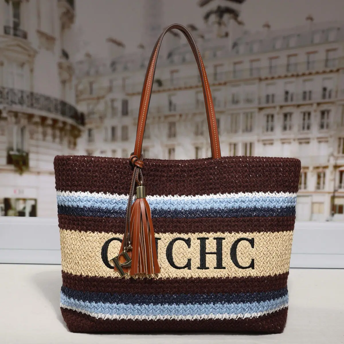

Exquisite Woven Vegetable Basket Women's Handbag Hand-Held New Large Capacity Bag Fashionable Grass Woven Design Women's Handbag