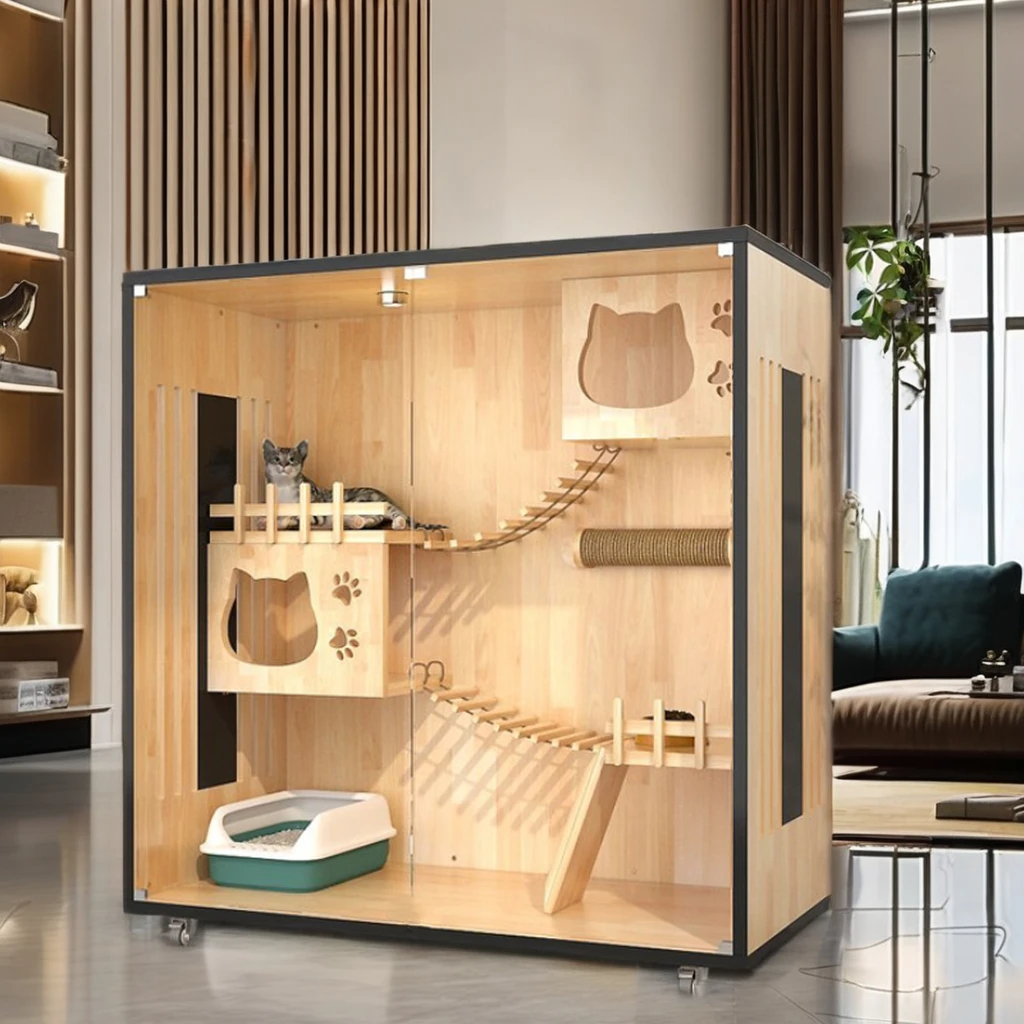 Custom Modern Cat Cube Room Handmade Carriers Small Animal Cabinet Houses Pet Cages Indoor Dog Cat Furniture House