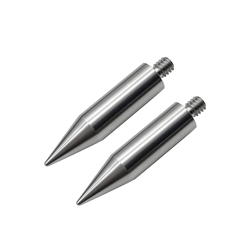 2 pezzi di ricambio di alta qualità 50mm lunghezza mini punta a punta per mini prisma-1/4 "filo in acciaio inossidabile spedizione gratuita