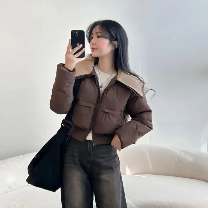 Ladies Fashion Winter Coat Women Clothes Girls Warm Streetwear Outerwear Puffer Jacket  Female Casual Black Jackets BVAJ85258