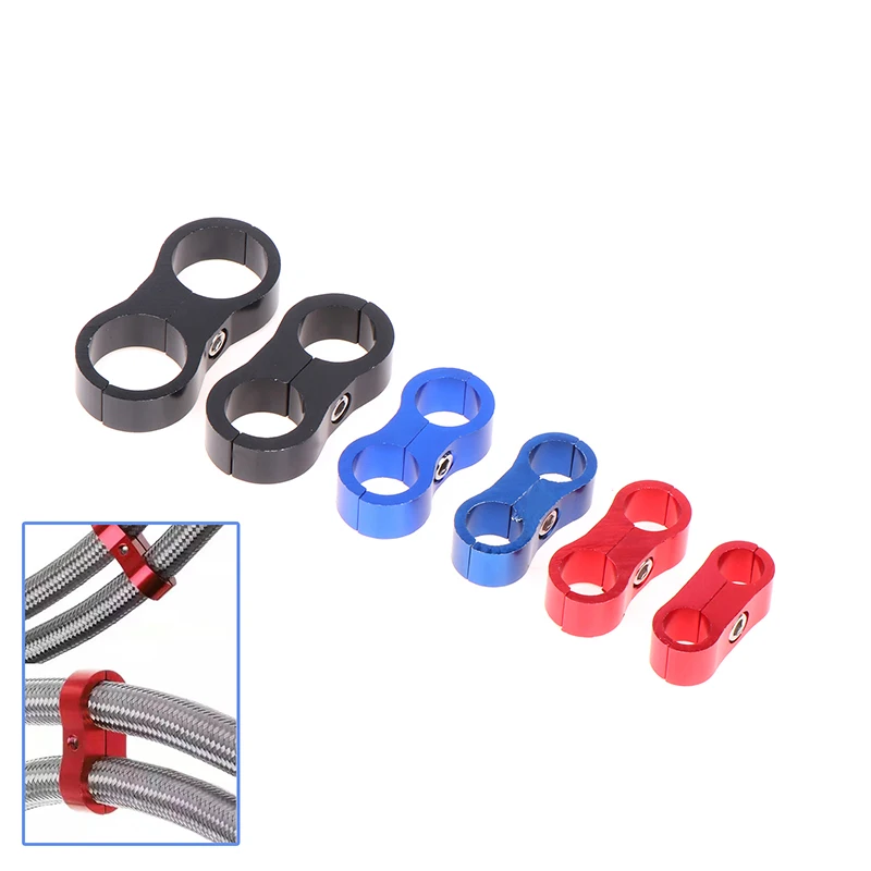 1PC Divider Clamp Line Separator Universal Aluminum AN4 AN6 AN8 AN10 AN12 Billet Oil Fuel Water Hose Tube Seprator