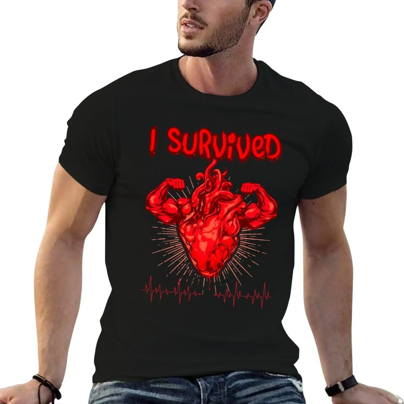 Heart Attack Shirt Funny Heart Attack Survivor Novelty Gift T-Shirt man graphic t shirt t shirt custom print T-Shirt