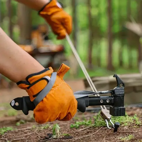 Heavy-Duty Carbon Steel Camping Hammer Multi-Functional Outdoor Practical Automotive Use Optional Tent Setup Tool Metal Hammer