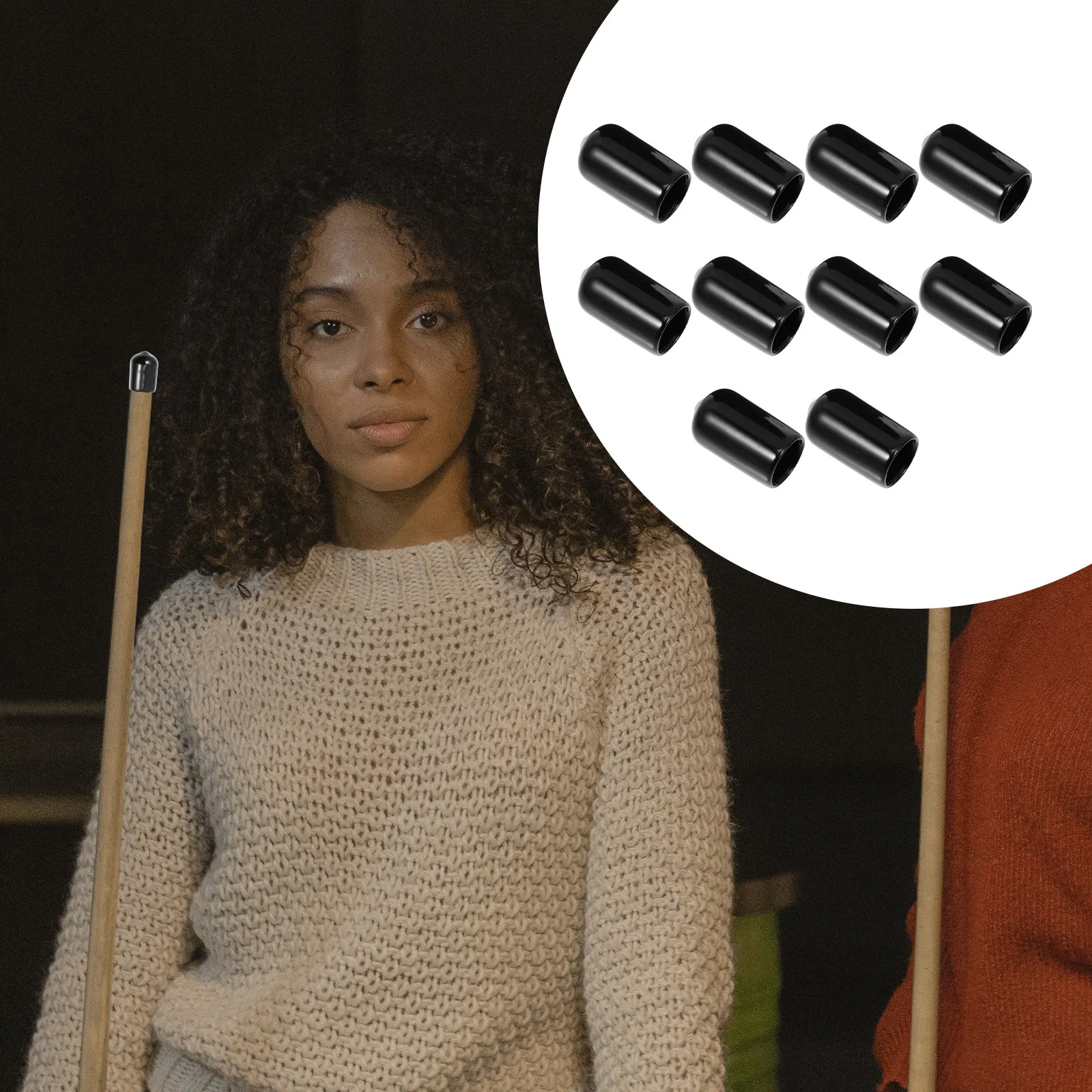 

10 шт. Защитные резиновые накладки для наконечников бильярдных киев, аксессуары для пула и снукера, улучшенная точность удара, легкое использование