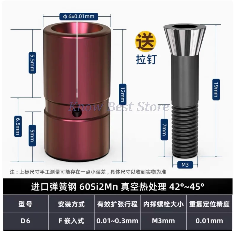 1 шт. D6-32 мм, расширение позиционирования, внутренний диаметр, расширительный штифт, ручной позиционер для крепления внутреннего отверстия, детали обрабатывающего центра с ЧПУ