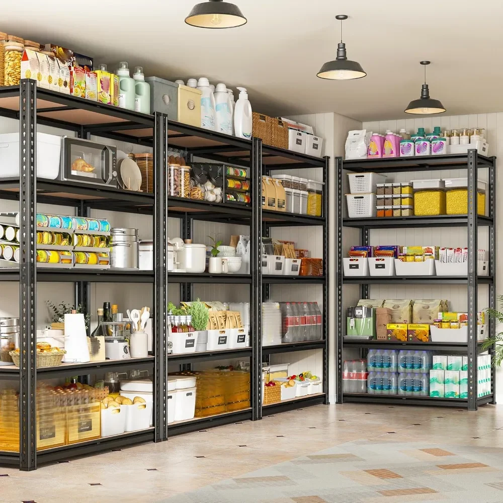 

2020LBS Storage Shelves 5 Tier Garage Shelving Heavy Duty, Adjustable Metal Shelving Unit, Garage Shelves for Basement