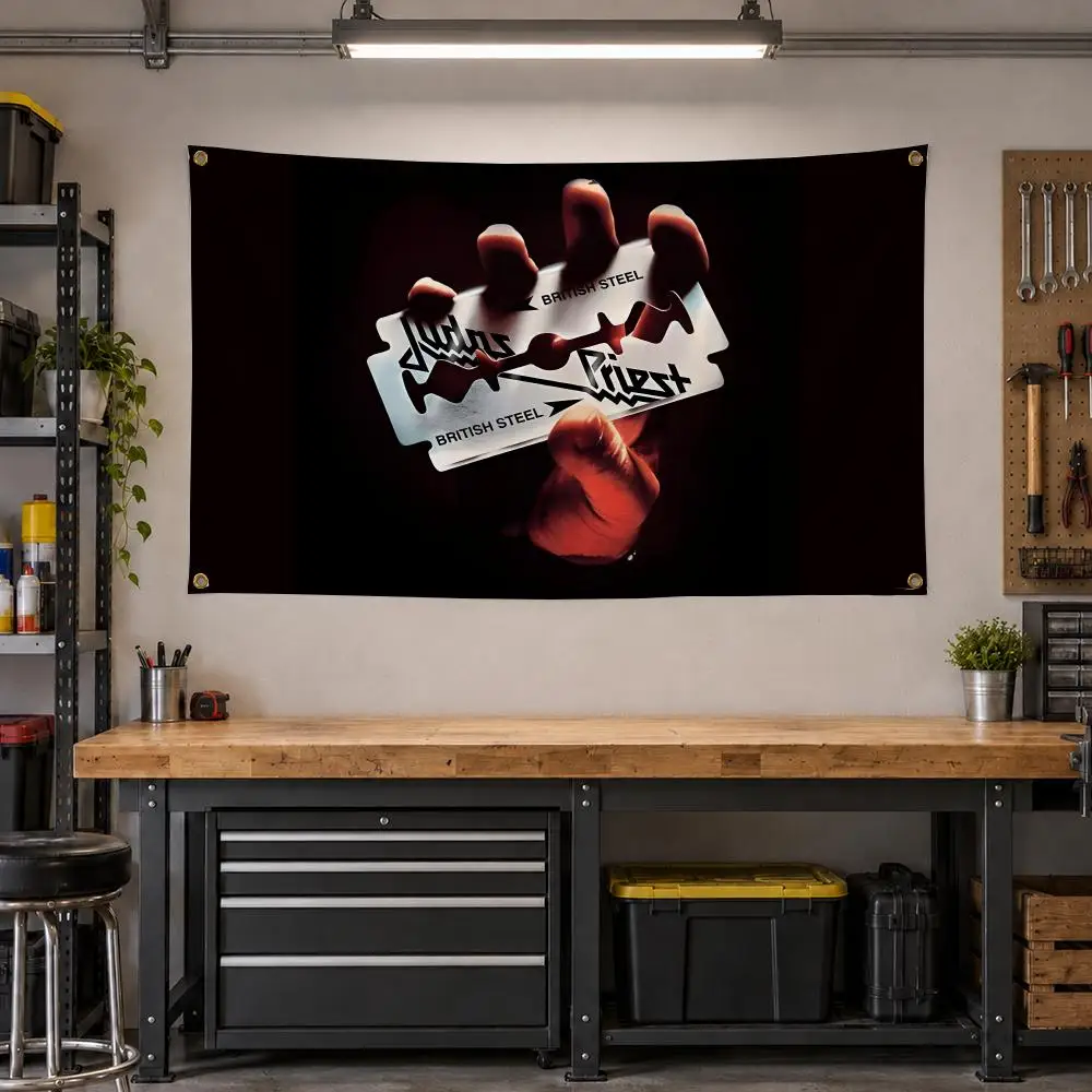 Music Judas Priest Metal Rock Flags Personalized Banner Flag Room Dorm Camping Picnic Garage Bar Outdoor Wall Decor