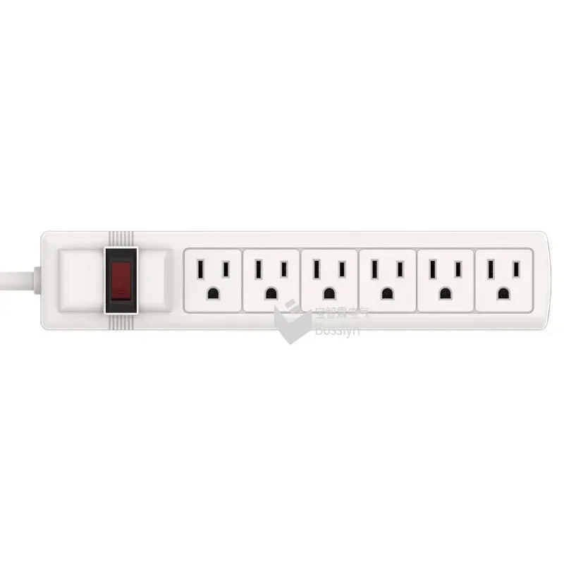 New Power Multi Tap Universal Plug UL US Standard Plug 1.8m Extension Cable Anti-Surge Power Socket 15A Four-position Six-positi