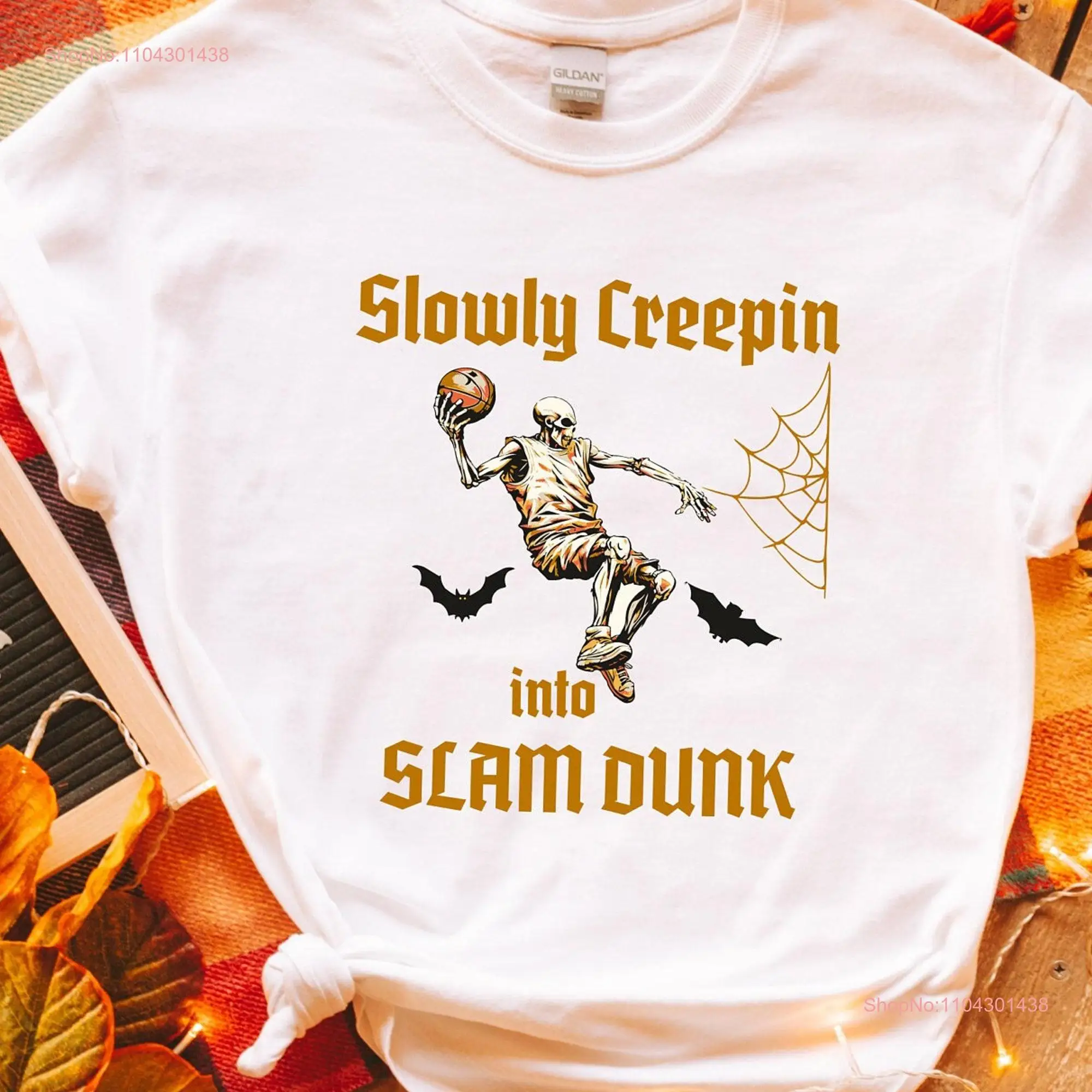 Halloween Basketball T Shirt Skeleton for Design long or short sleeves