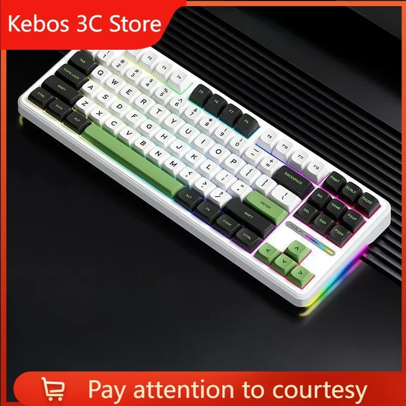 

Mechanical Keyboard Games Keyboard GASKET Structure Three-mode Game Key Wireless/bluetooth2.4g Wireless RGB Tri-mode