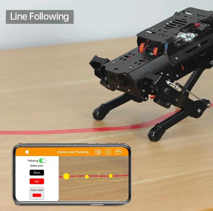 Kit chien robotique intelligent bionique aste programmable, ROS, Open Source, AI Vision, télécommande PuppyPi