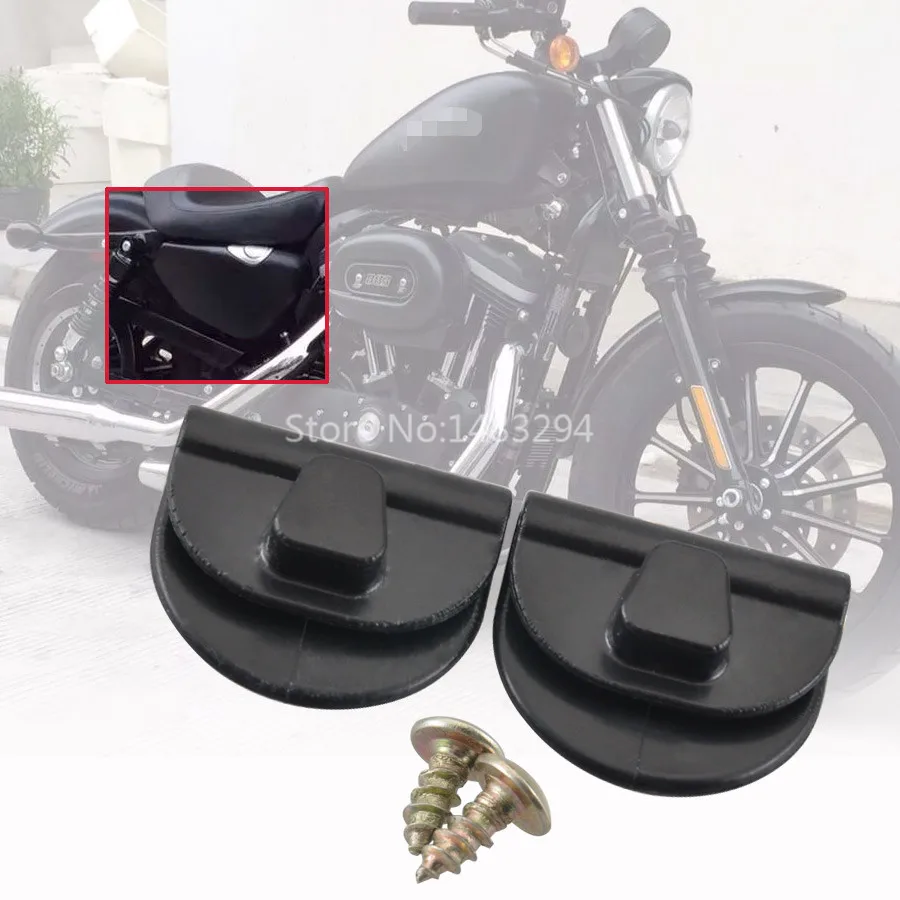 New Black Motorcycle ABS Plastic Side Battery Cover Clips Mount Bolt Seat Screw Nut Kit For Harley Sportster XL883 XL1200 48 72