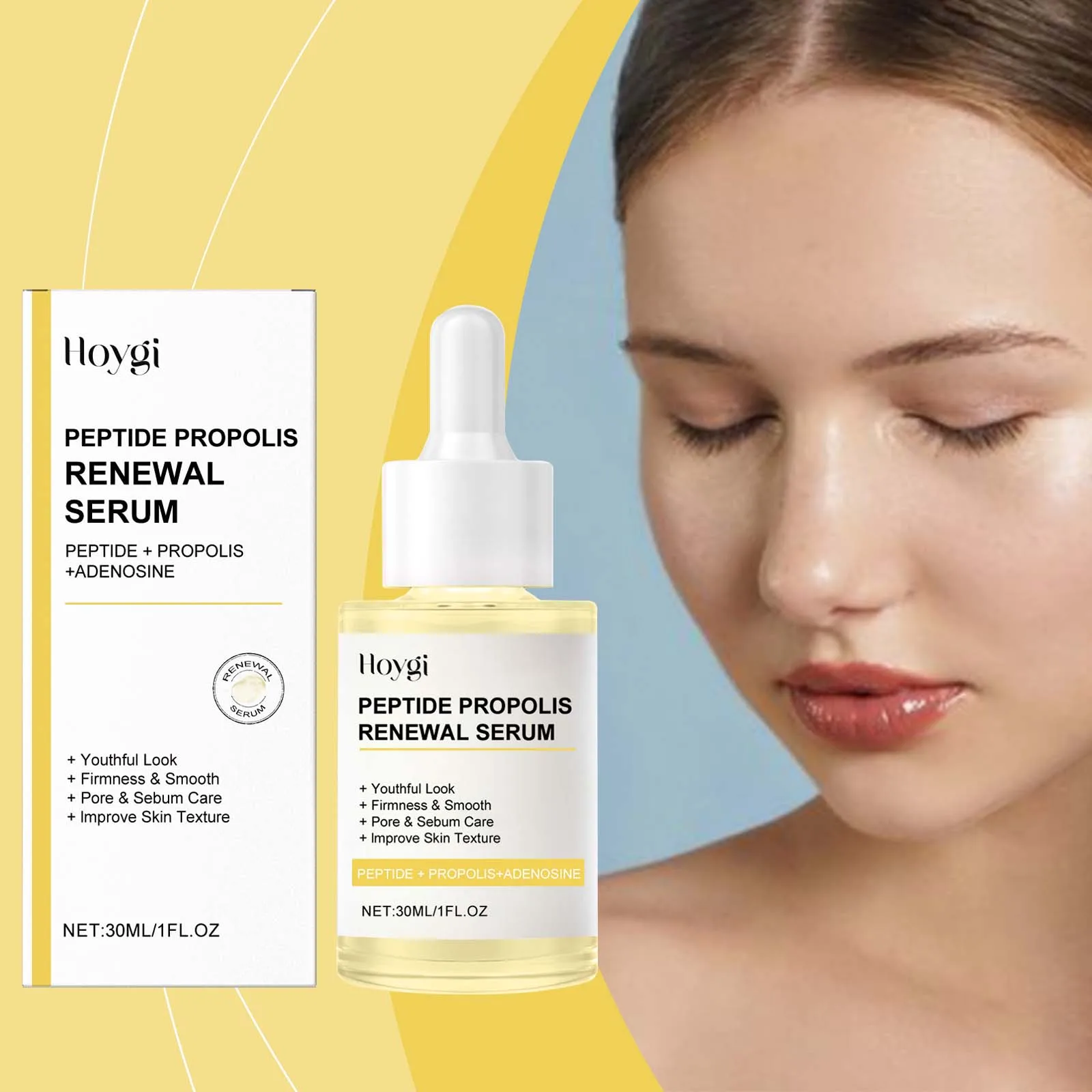 Sérum pour le visage à Propolis peptidique, réduit la sécheresse, raffermissant, Lifting, Anti-rougeurs, renouvellement, lissant, nourrissant, réparation, Essence pour la peau endommagée