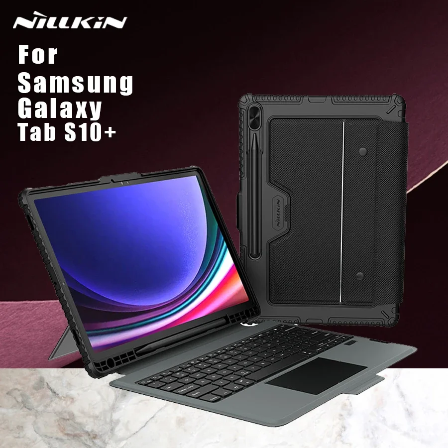 

Nillkin for Samsung Galaxy Tab S10 Plus Bluetooth Bumper Backlight Kayboard Case Adjustable Stand Removable Keyboard