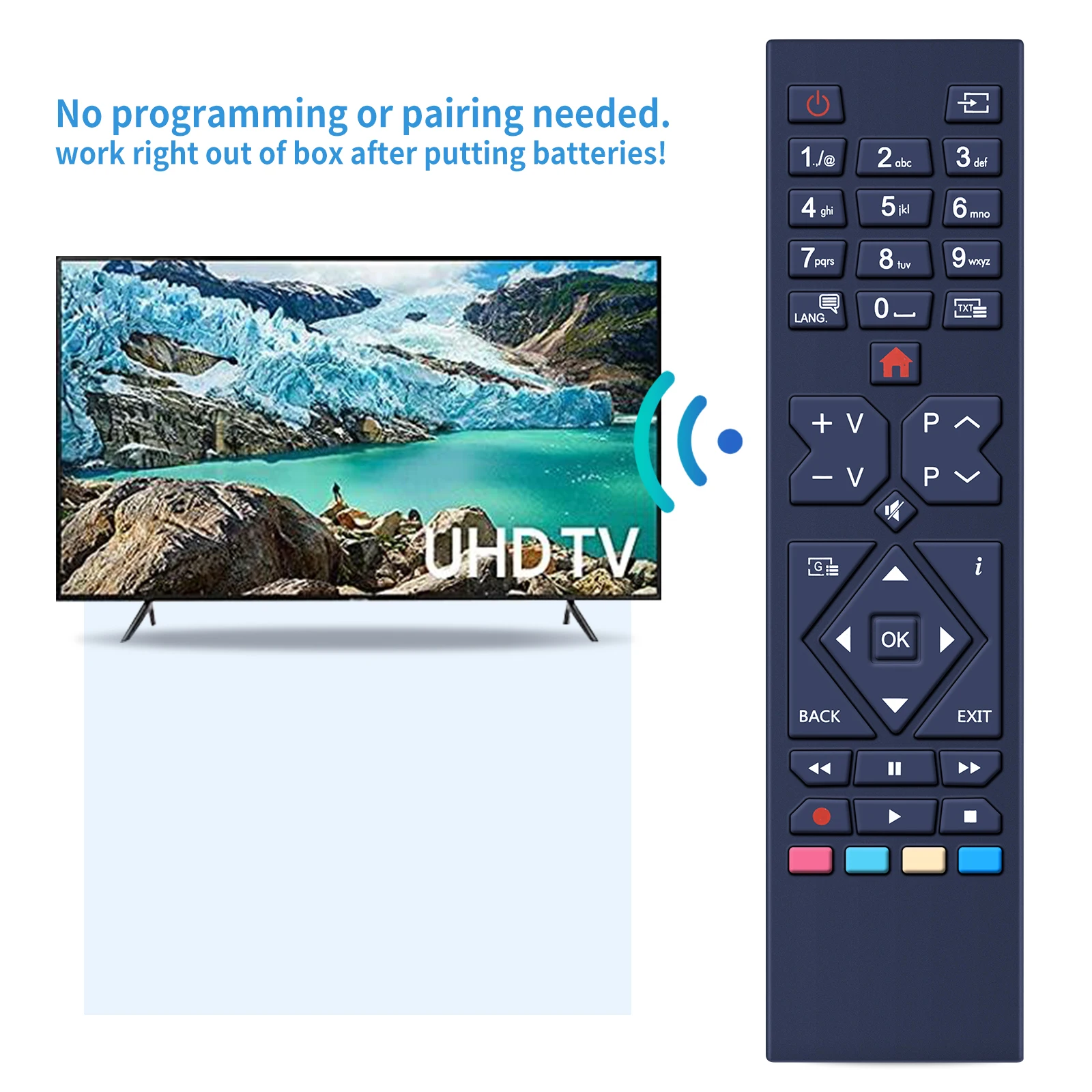 Mando a distancia de TV, repuesto para Mitchell & Brown KB-322706F / KB322706F