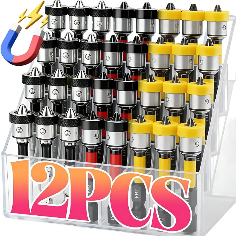 

Магнитные позиционирующие насадки для шуруповерта S2 (12 шт.) для гипсокартона, насадки для точного позиционирования, сверла для гипсокартонных плит