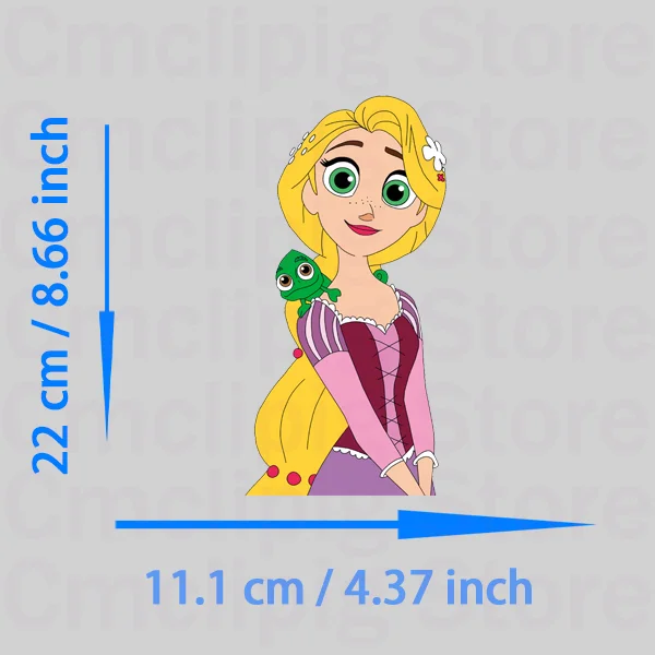 Disney Rapunzel Iron on patch adesivi a trasferimento termico per bambini appliques a strisce per decorazioni per cucire fai da te