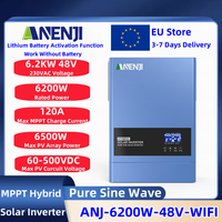 6.2kw Hybrid Solar Inverter 48v off Grid 220v On Grid Inverson Built-in 120A MPPT Solar Charge Controller PV 60-500VDC With Wifi