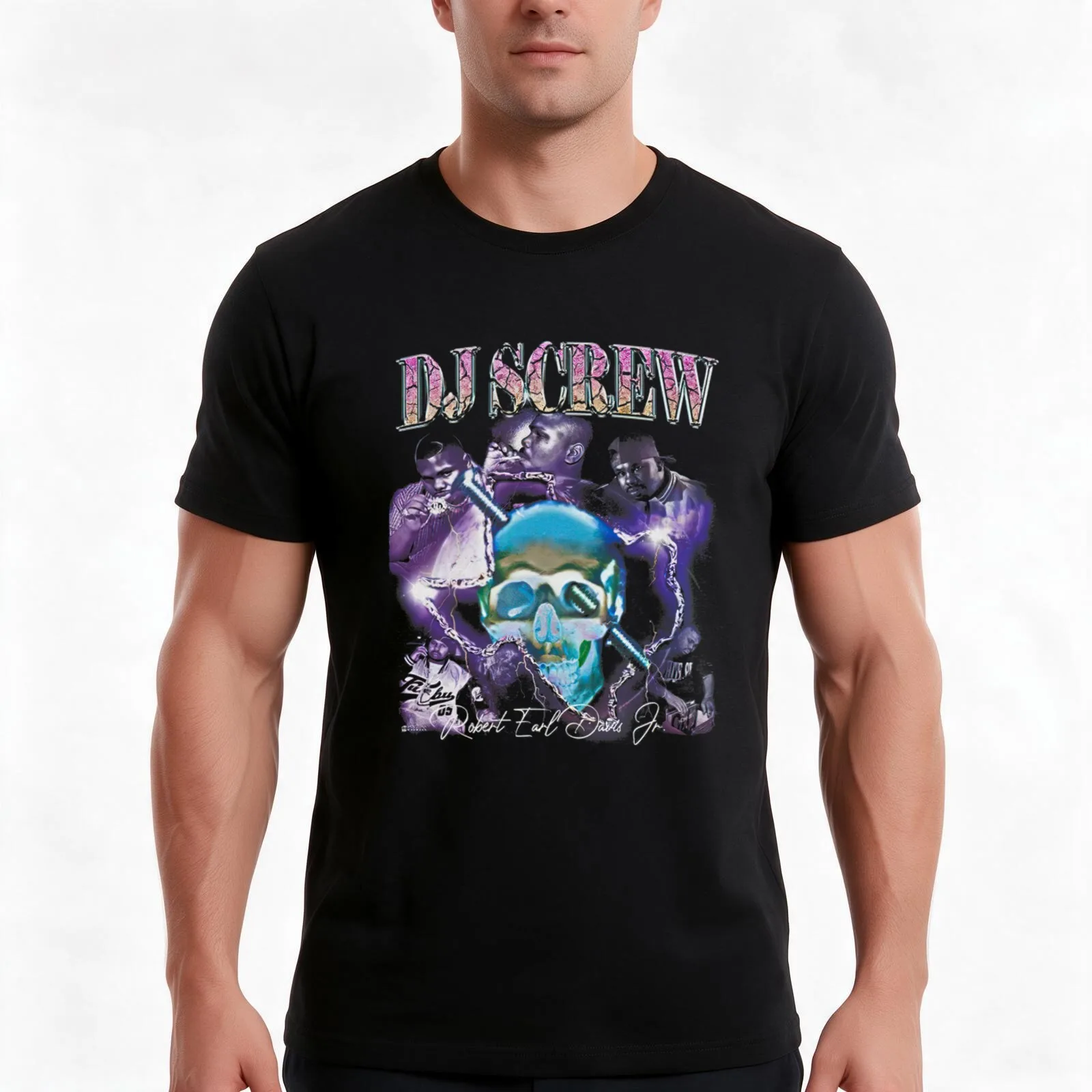 DJ Screw Vintage 90'| Perfect Gift T-Shirt, Summer Casual Cotton Tee, Oversized Streetwear Tops, Vintage Graphic Print