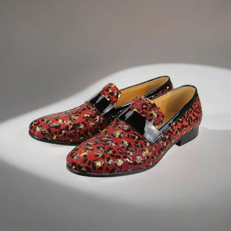 Мужские лоферы, повседневная трендовая ткань с блестками, летнее дышащее камуфляжное платье, ветровка, модная натуральная кожа ручной работы Мужские лоферы, повседневная трендовая ткань с блестками, летнее дышащее камуфляжное платье, ветровка, модная натуральная кожа ручной работы