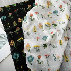Lace Japanese and Korean cotton embroidery jacquard flower handmade fashion dress curtain decorative fabric