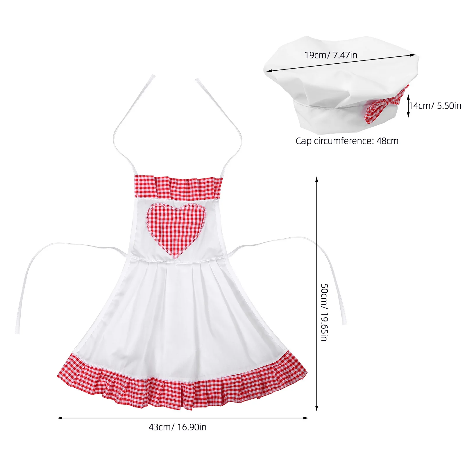 1Set Photography Outfit Comfortable Toddler Apron Chef Hat Newborn Photo Props Unique 100 Days Celebration Costume