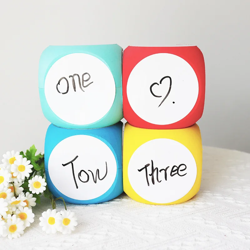 Reusable EVA Whiteboard Dice, Kids Early Educational Toy, Math English Learning Classroom Aids