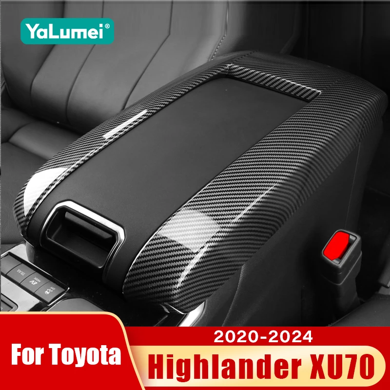 

For Toyota Highlander XU70 2020 2021 2022 2023 2024 Kluger Car Center Console Armrest Box Protector Cover Pad Accessories