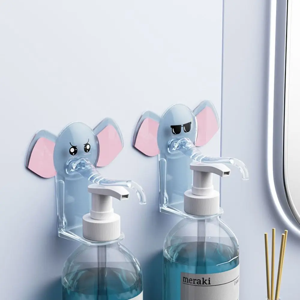 Cute Bathroom Shower Gel Elephant Shelf Punch-free Fun Wall Hanging Shampoo Rack Cartoon Rust-proof Hand Sanitizer Stand