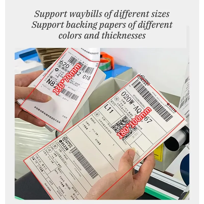 Customized Automatic Small Desktop Flat Sticker Labeling Machine Plane Surface Label Applicator for Cardboard Box Waybill Label