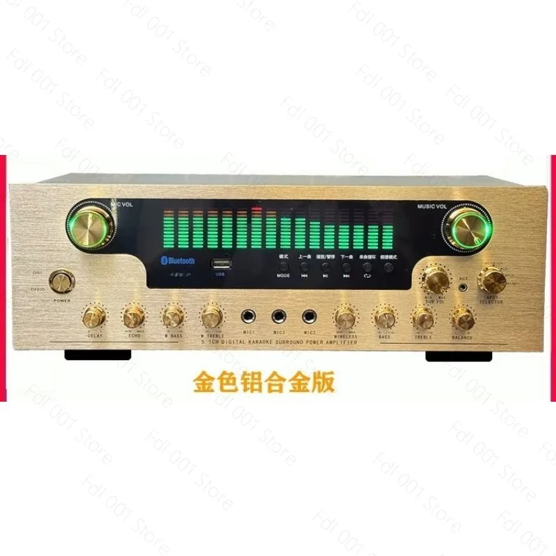 7.1CH Dynamic Display Home Theater Amplifier Professional Karaoke System with Bluetooth 5.3